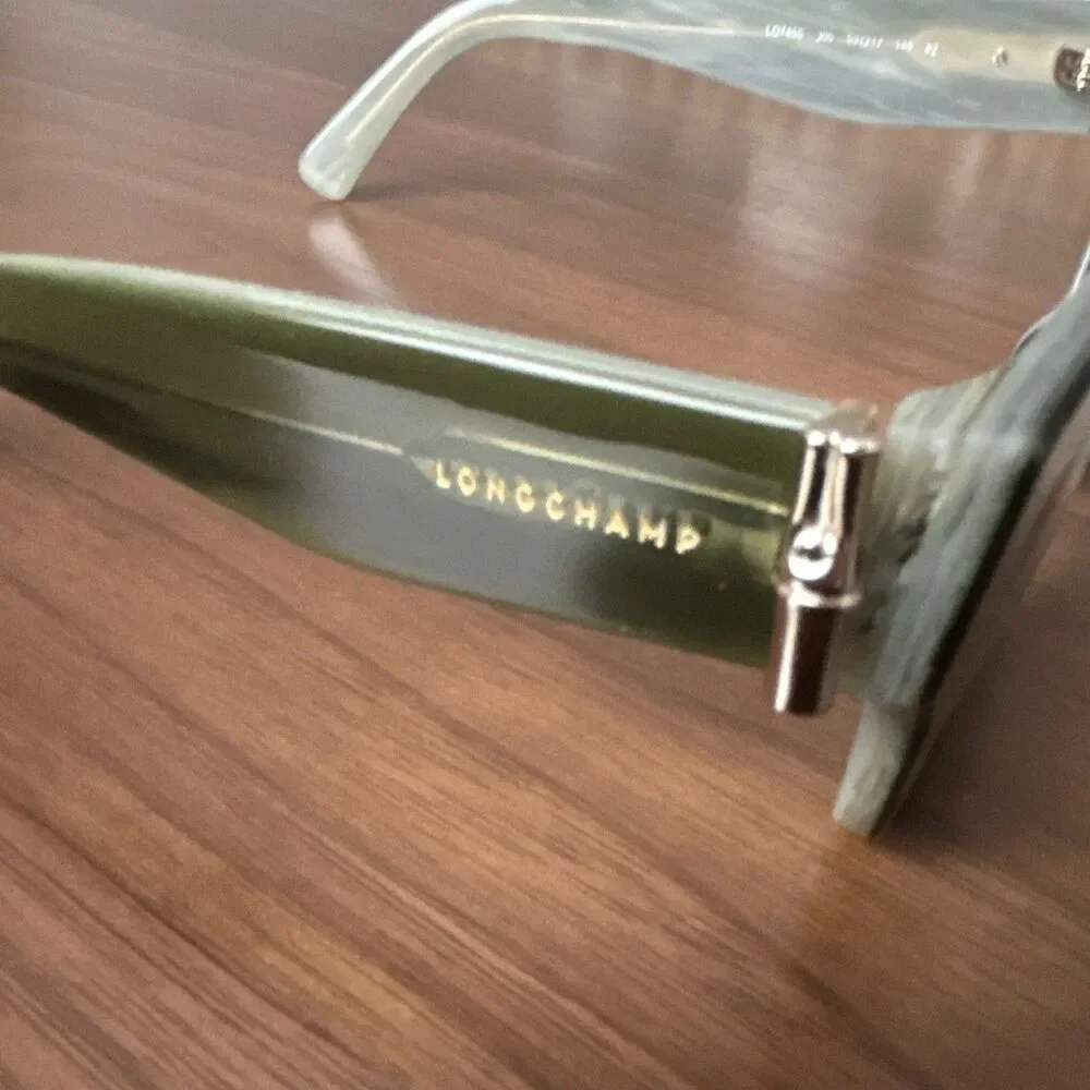 Longchamp LO745S  Size 53-17 with case green Lens with prescription pre owned